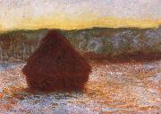 Grainstack,Thaw,Sunset Claude Monet